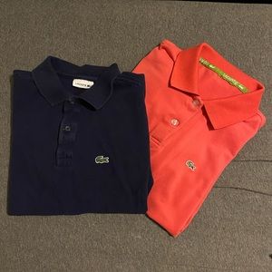 boy pink and blue Lacoste polos